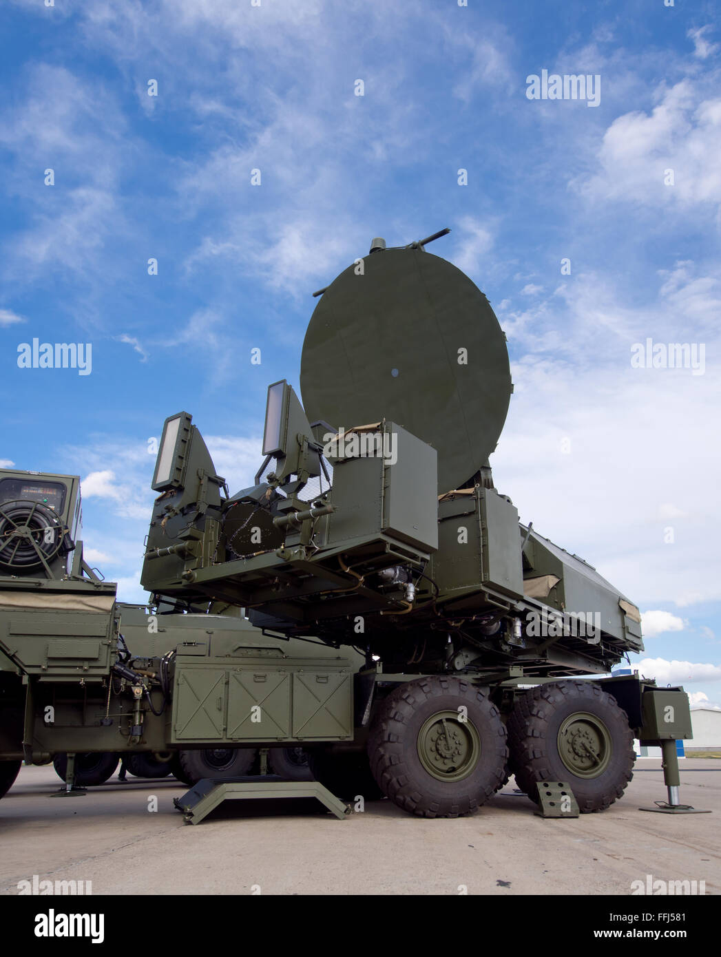 Air defense missile system on duty Stock Photo