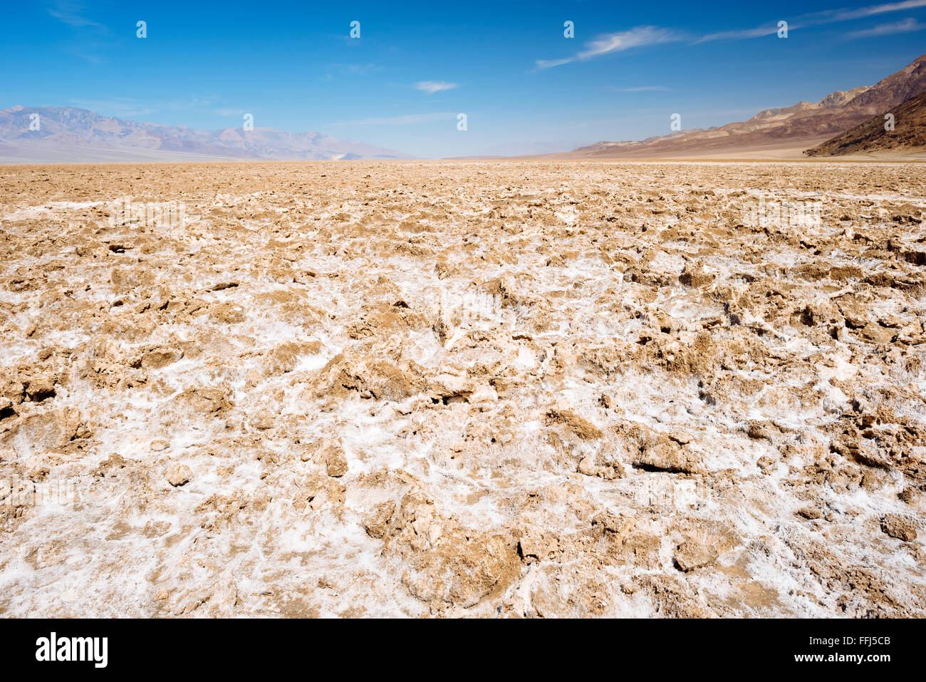 Badwater Basin in Death Valley National Park, California, the lowest ...