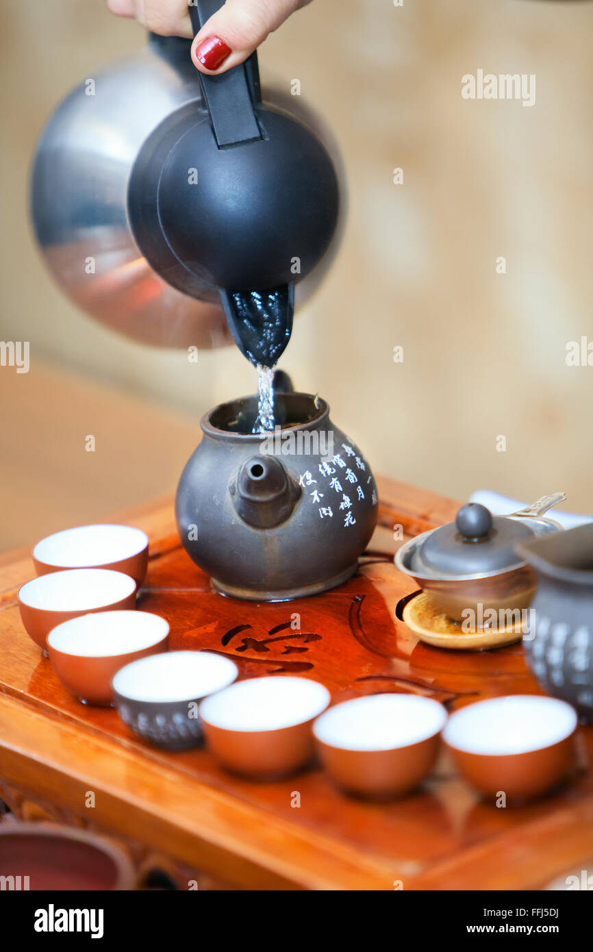 Chinese tea ceremony Stock Photo Alamy