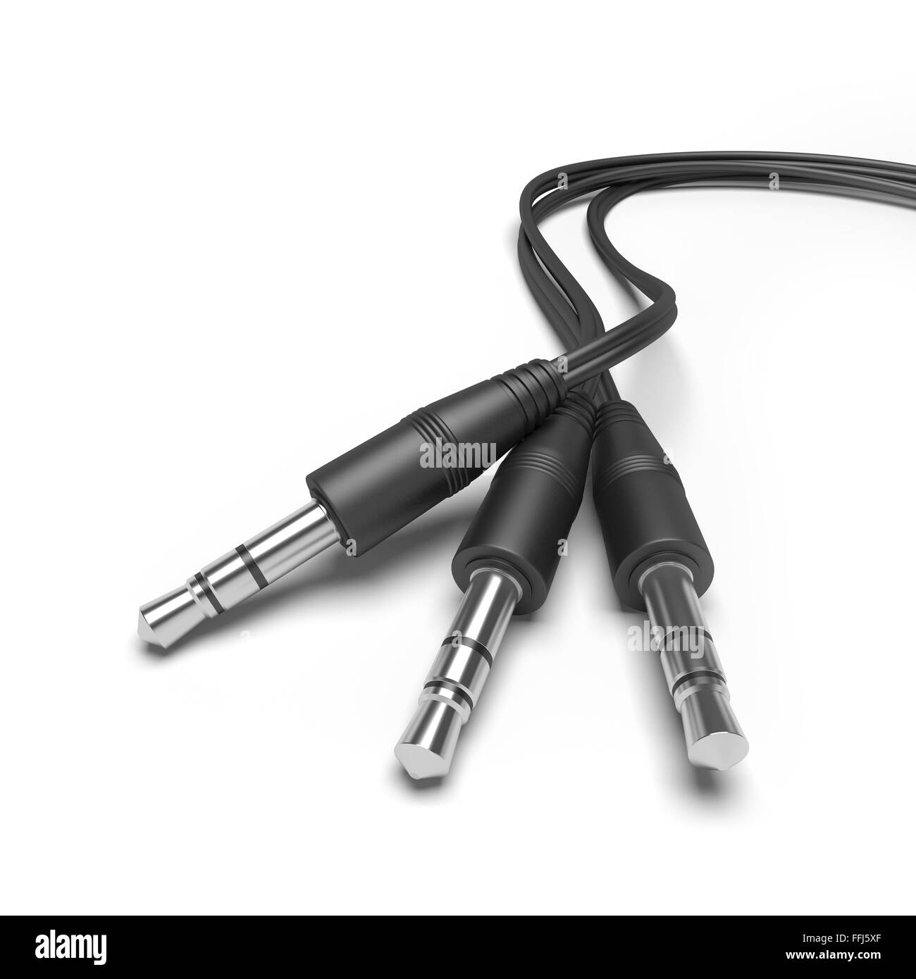 Stereo 3.5jacks isolated on white Stock Photo Alamy