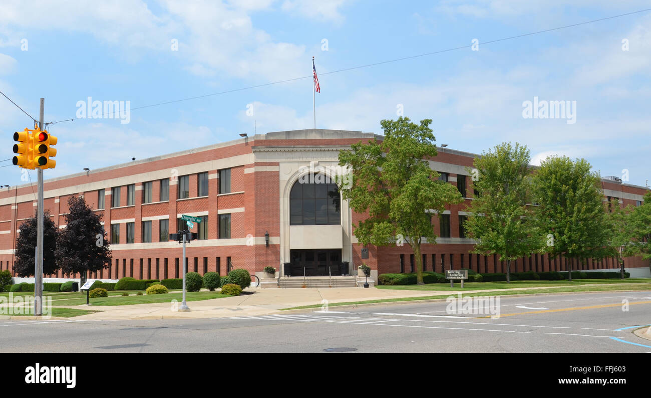 FLINT, MI - AUGUST 22: The Academic Building of Kettering University, shown here on August 22, 2015, houses the McKinnon Theater Stock Photo