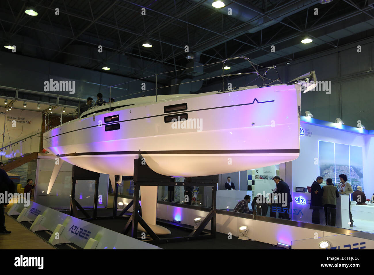 Azure Sailboat on display at 9th CNR Eurasia Boat Show in CNR Expo
