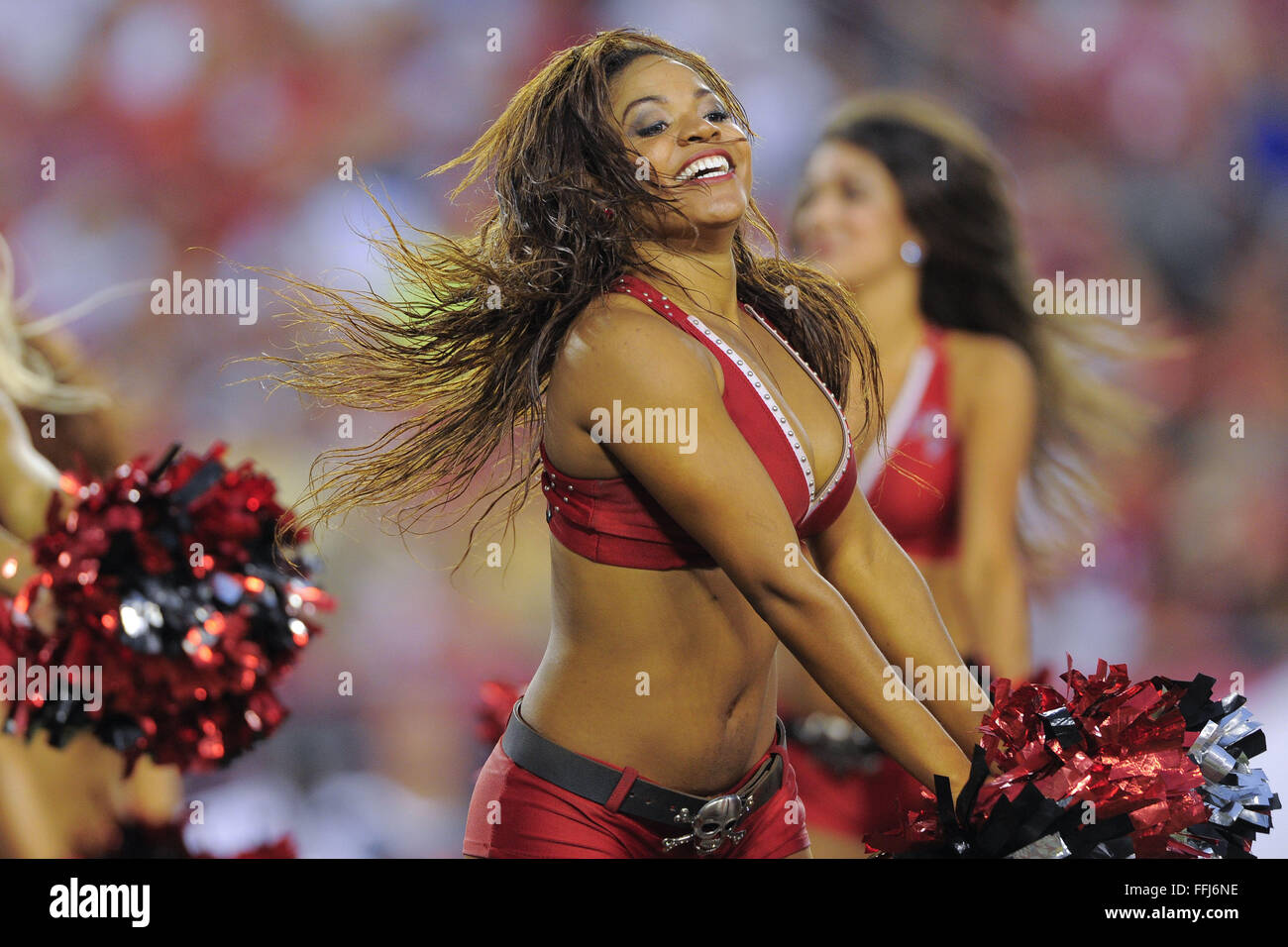 Tampa, FL, USA. 15th Sep, 2013. Tampa Bay Buccaneers cheerleaders during the Bucs game against the New Orleans Saints at Raymond James Stadium on Sept. 15, 2013 in Tampa, Florida. ZUMA PRESS/ Scott A. Miller © Scott A. Miller/ZUMA Wire/Alamy Live News Stock Photo