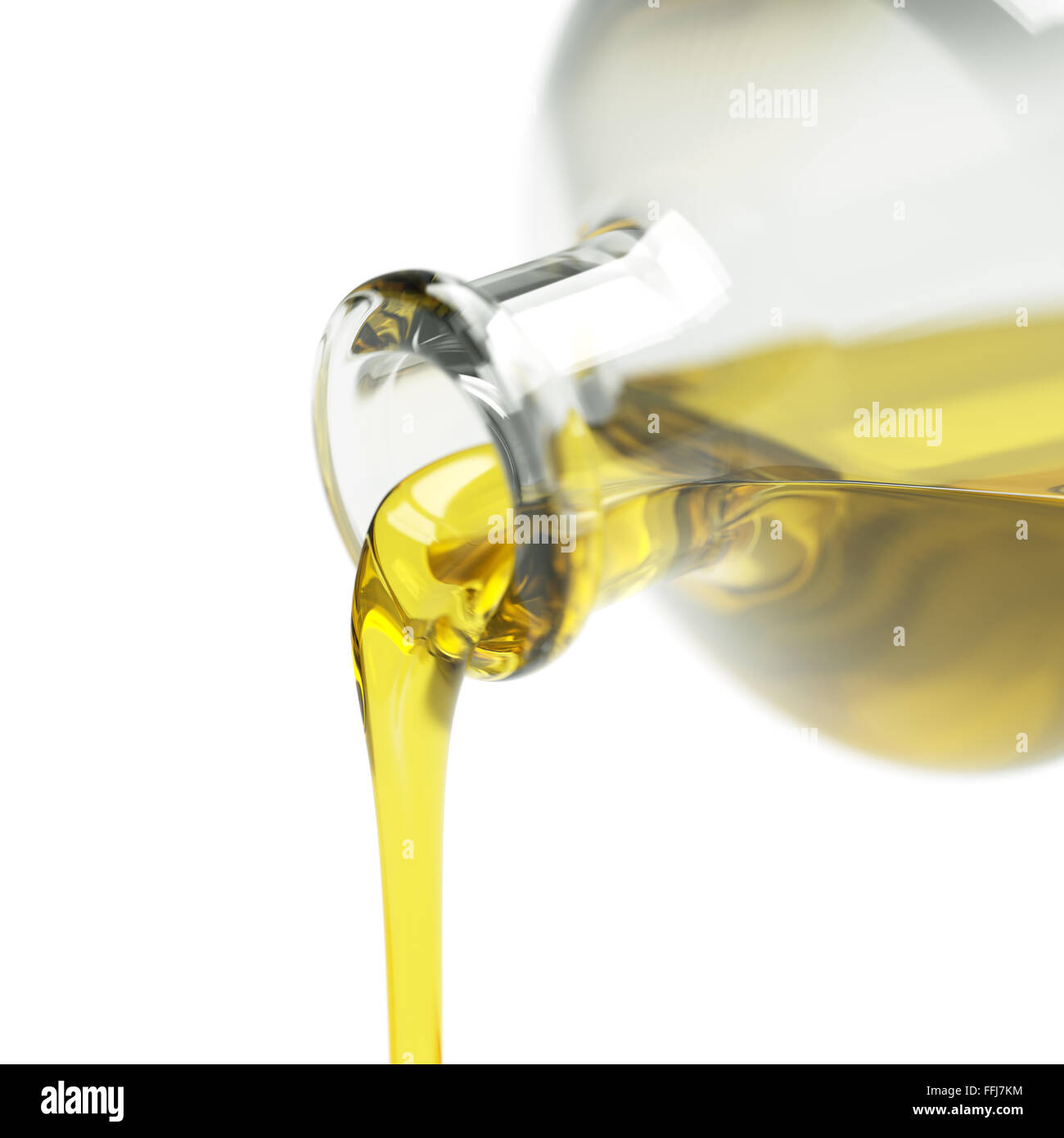 Pouring olive oil out of the bottle isolated on white Stock Photo Alamy