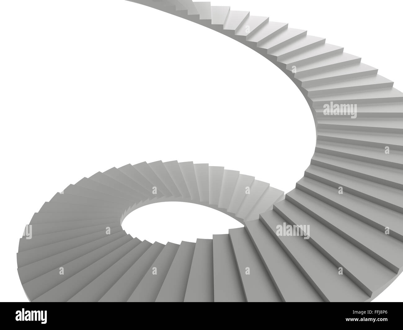 Abstract spiral staircase isolated on white Stock Photo - Alamy