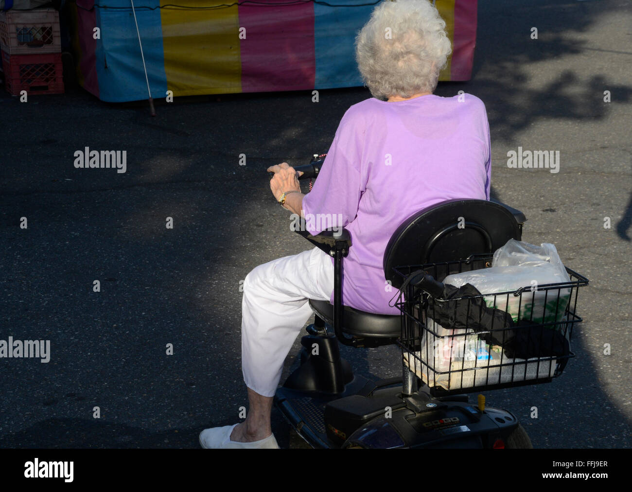 Older woman in a wheelchair Stock Photo