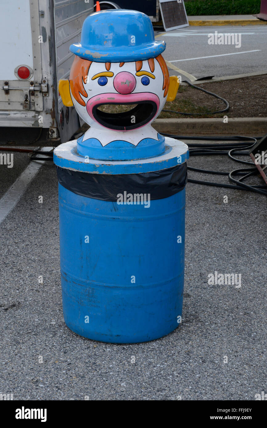 trash receptacle in Greenbelt, Md Stock Photo
