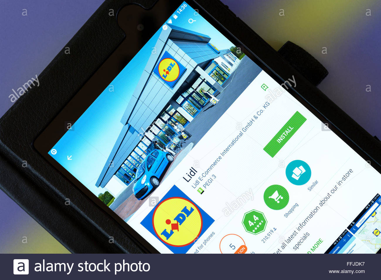 Lidl Online Store App On An Android Tablet Pc Dorset England Uk Stock Photo Alamy
