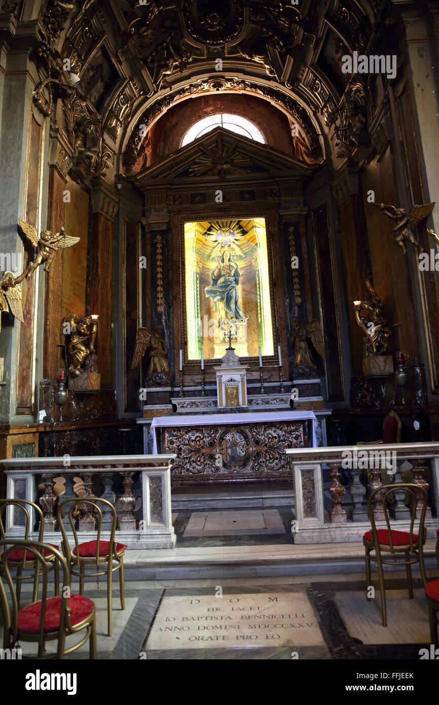 Capella Del SS Sacramento in the Santa Maria in Aracoeli church in Rome Stock Photo