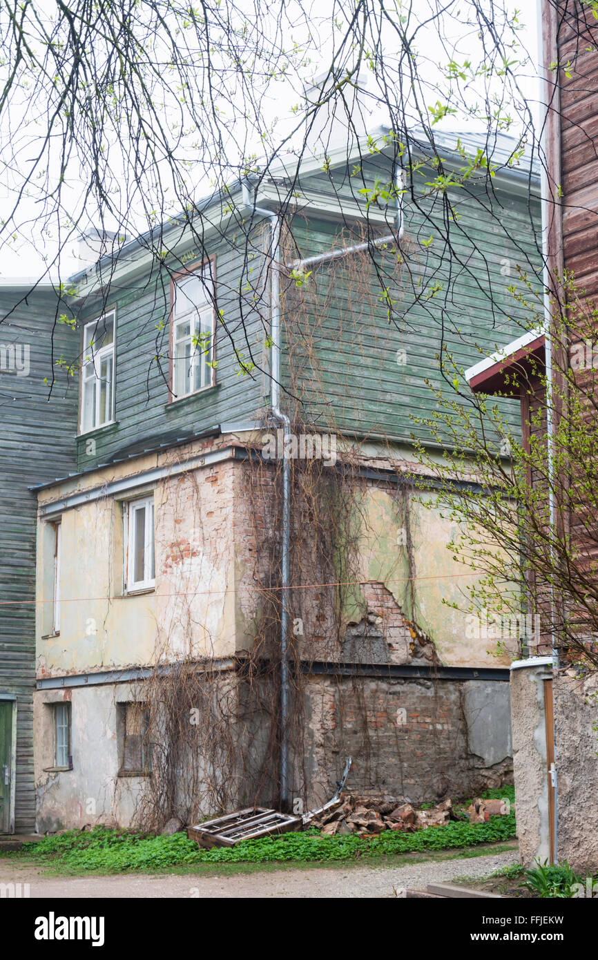 Old three storey house in Tartu Estonia Stock Photo Alamy