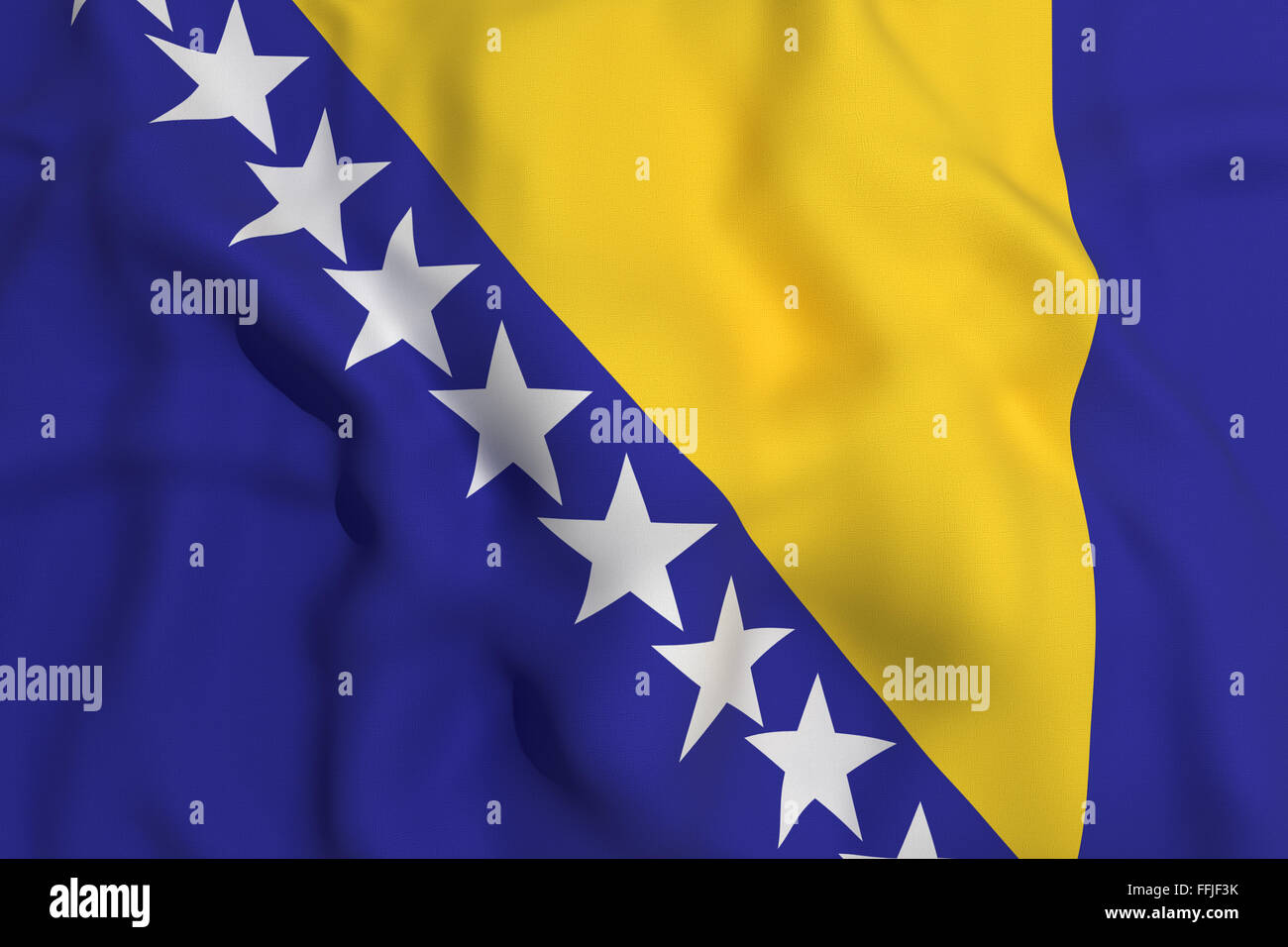 3d rendering of a bosnia herzegovina flag waving Stock Photo - Alamy