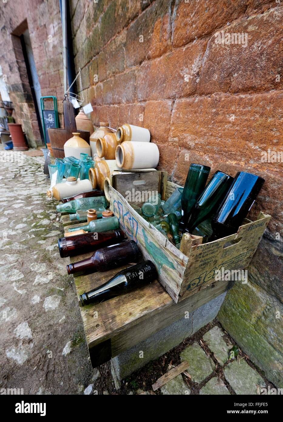Antiques for sale Cromford Mill Derbyshire England UK Stock Photo Alamy