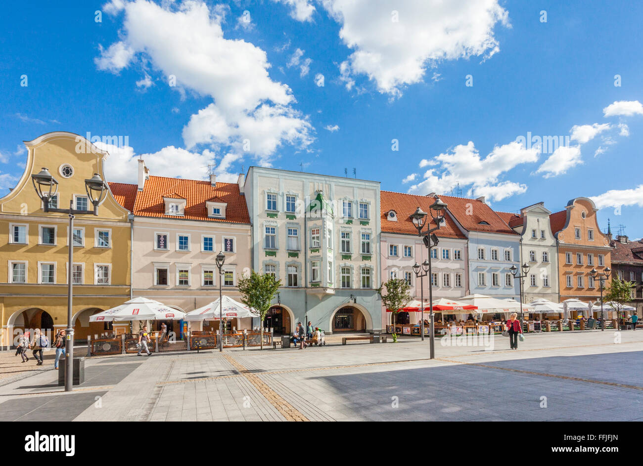 Poland, Upper Silesia, Gliwice (Gleiwitz), view of Rynek, the Market Square Stock Photo