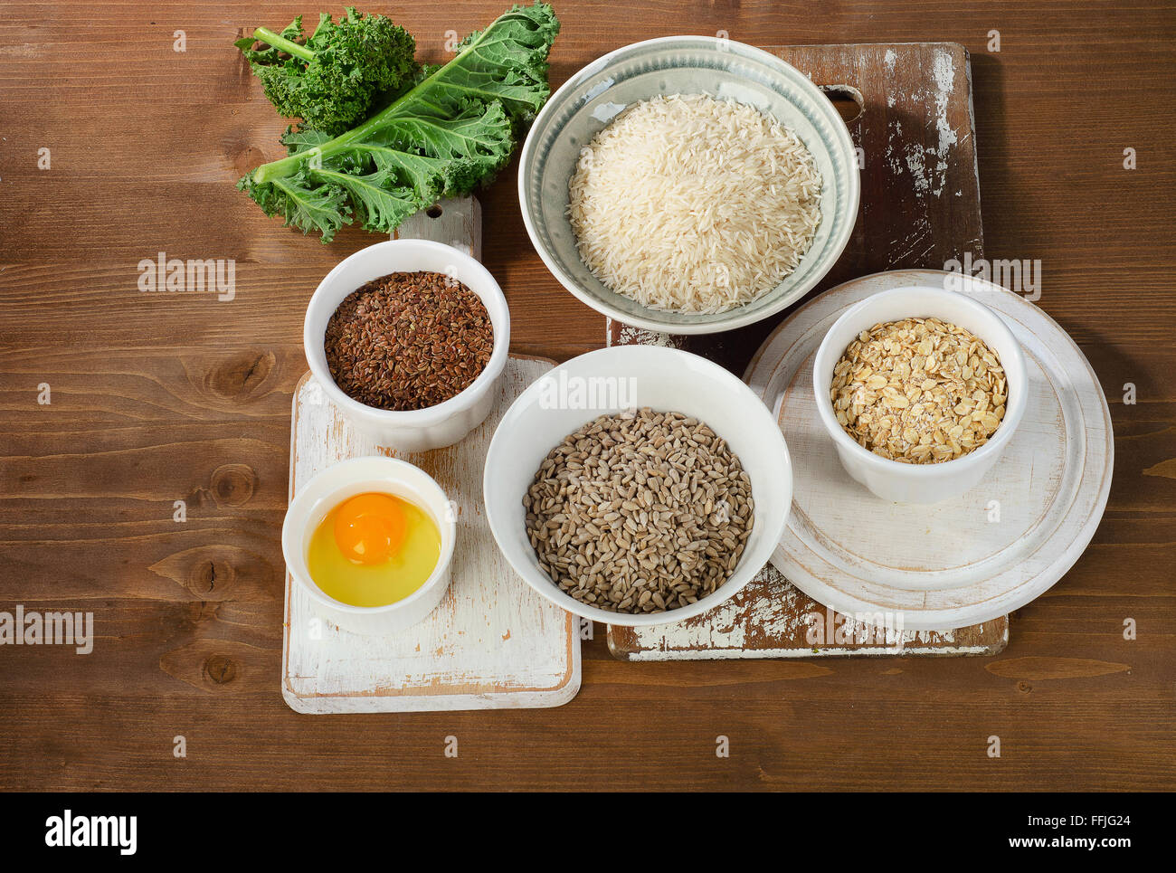 Foods highest in vitamin B1. Top view Stock Photo Alamy