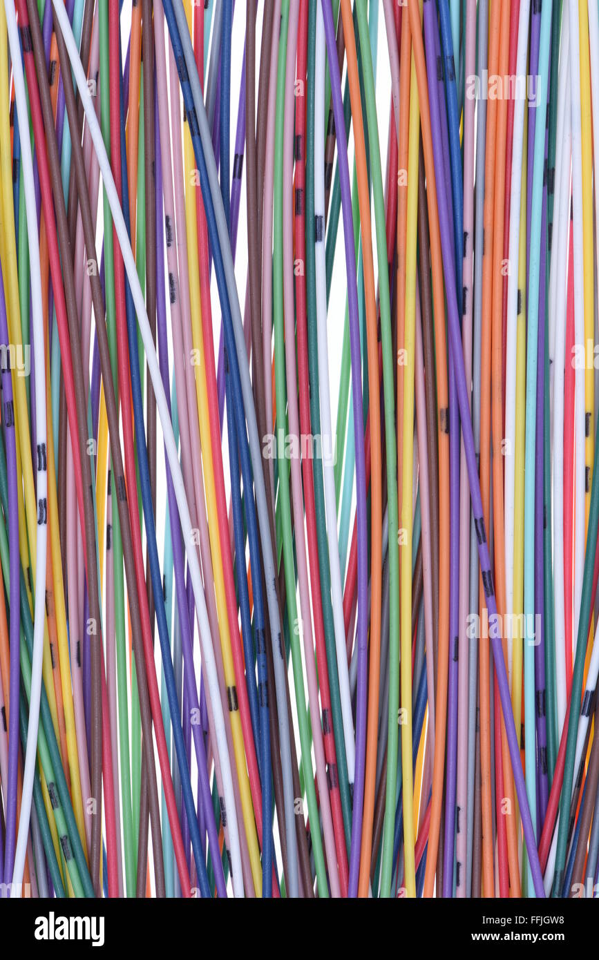 Multi Colored Computer Network Cables Stock Photo Alamy