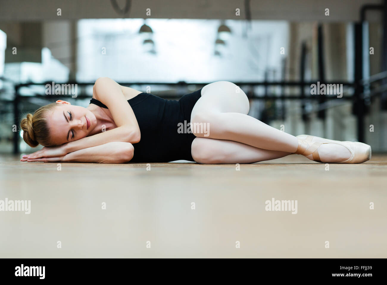 Ballet girl lying on floor hi-res stock photography and images - Alamy