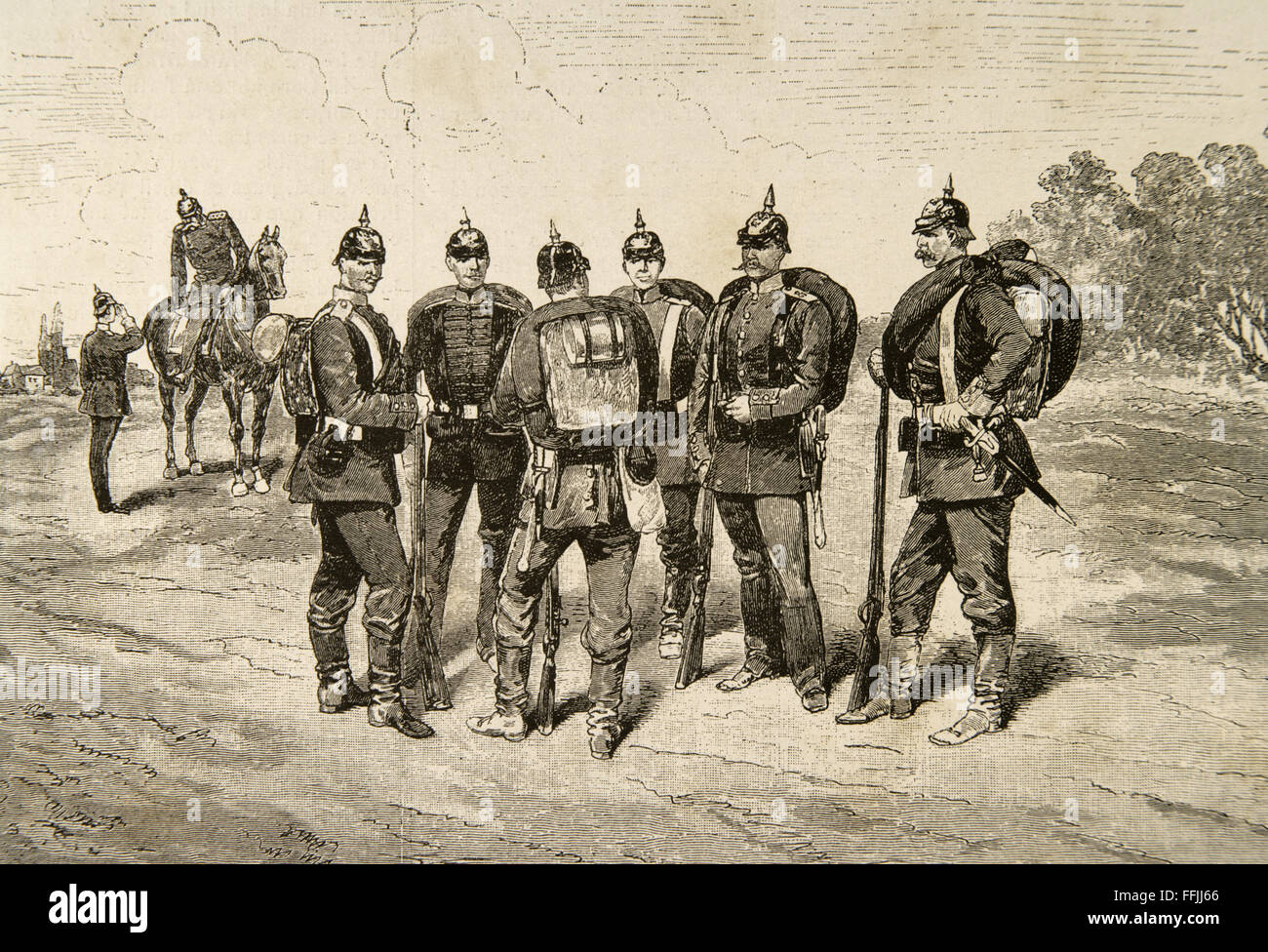 World War I (1914-1918). New German infantry uniform World War I (1914-1918). New German infantry uniform