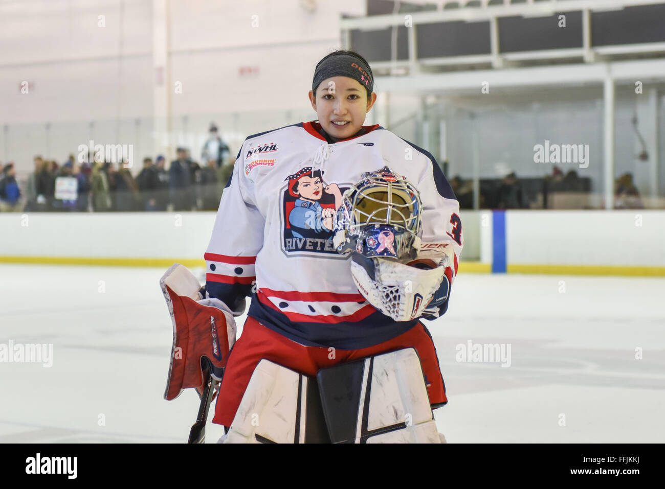 Brooklyn, New York, USA. 14th Feb, 2016. Nana Fujimoto (Riveters) NWHL