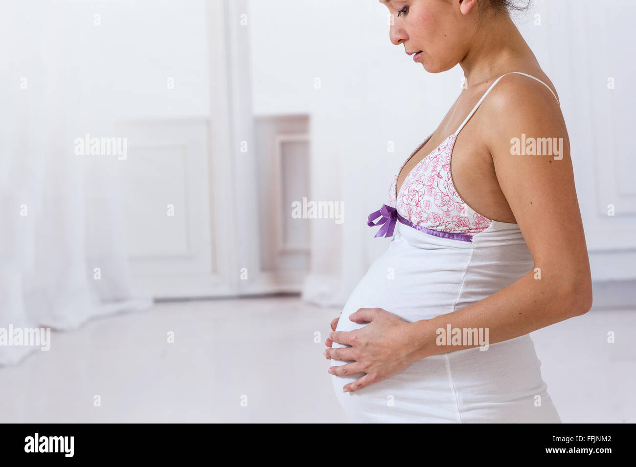 Asia pregnant woman Stock Photo