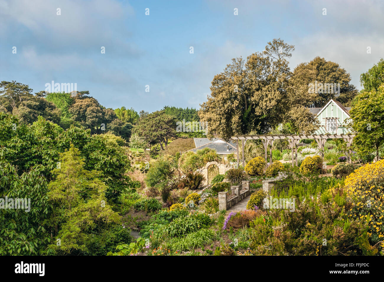 Botanic Gardens of Ventnor at the Isle of Wight, South England Stock Photo