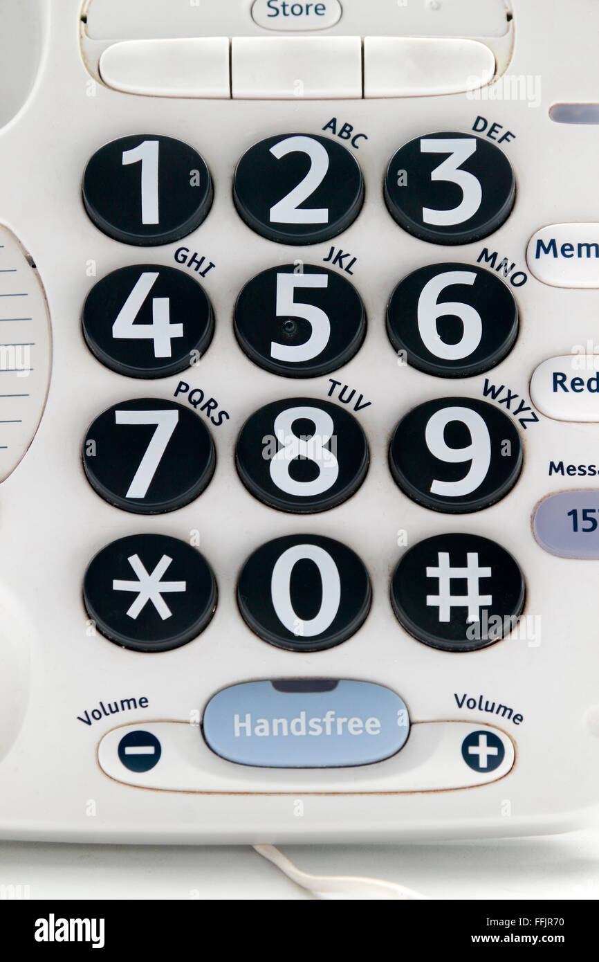 Big button telephone Stock Photo - Alamy