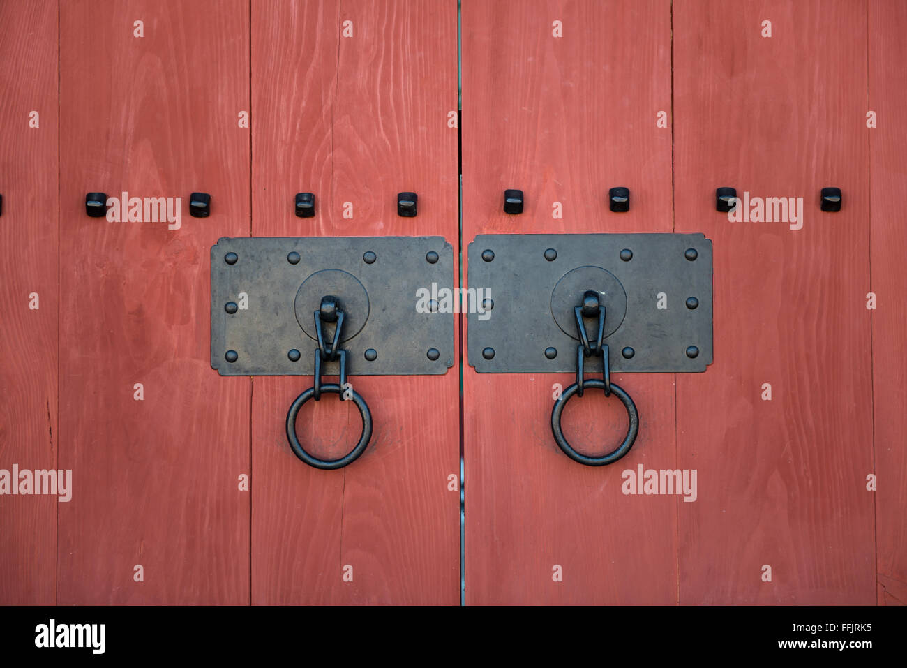 Korean traditional door Stock Photo Alamy
