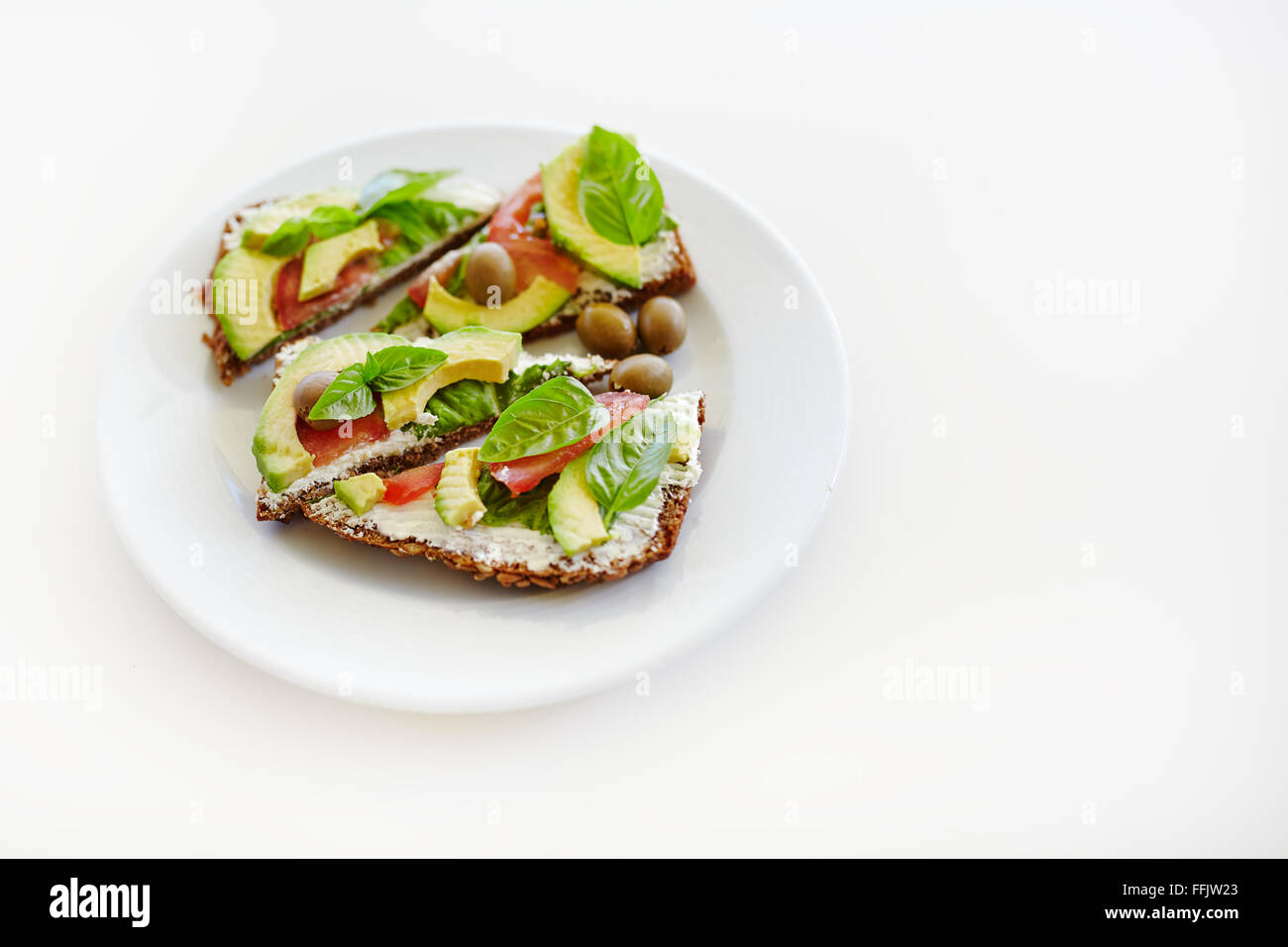 Sandwich with avocado Stock Photo