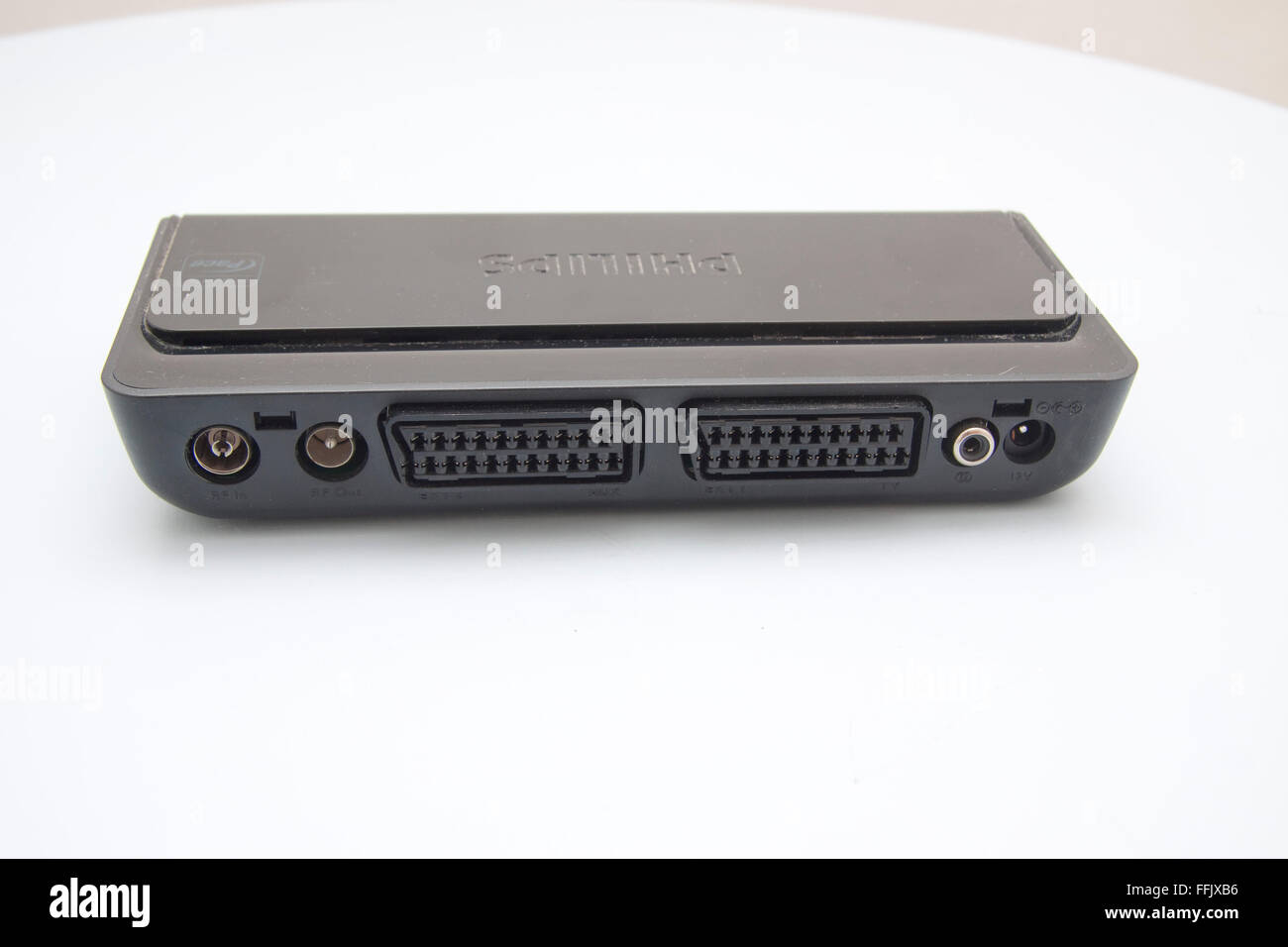Rear view of Philips digital television receiver Stock Photo