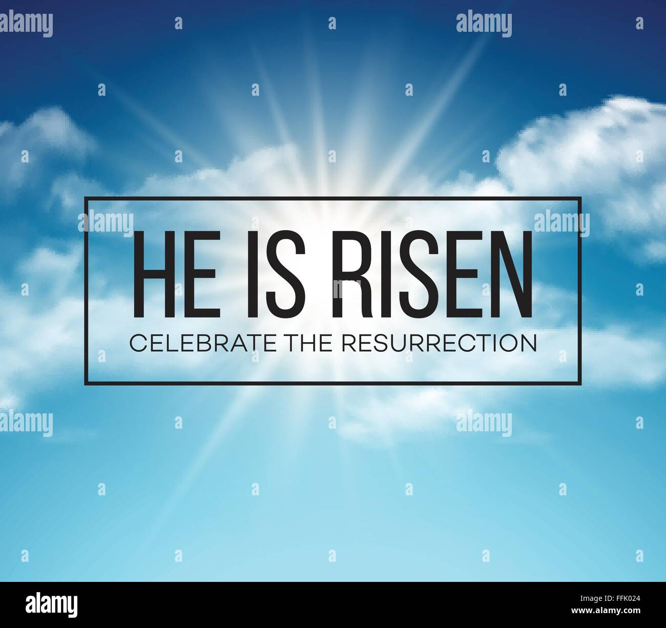 He is risen. Easter background. Vector illustration Stock Vector Image