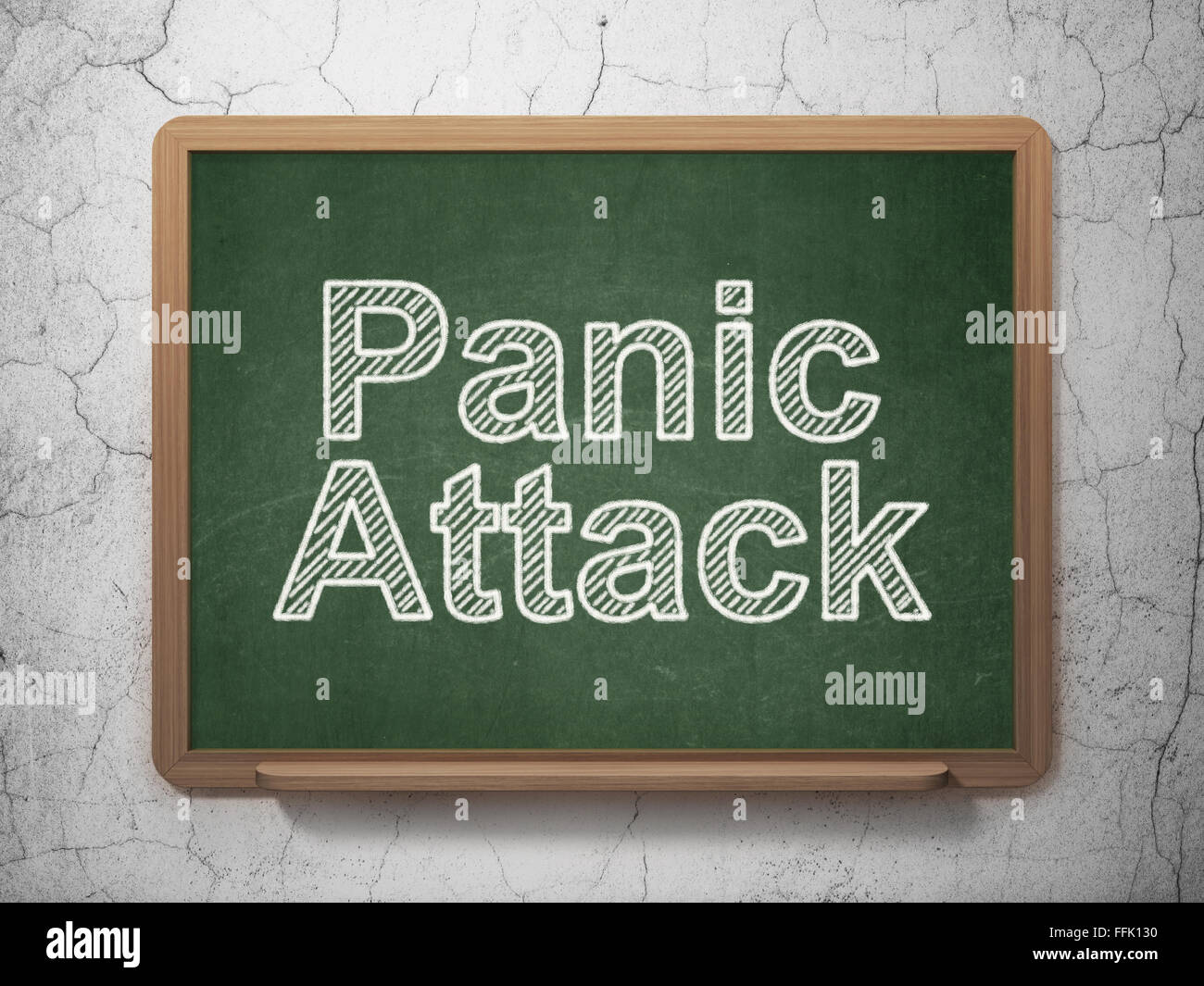 Health concept Panic Attack on chalkboard background Stock Photo Alamy