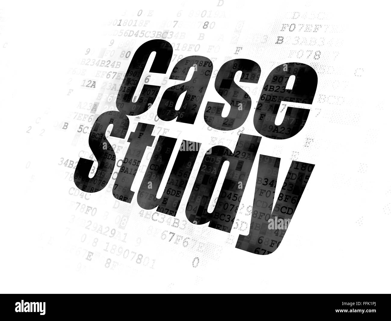 Studying concept: Case Study on Digital background Stock Photo - Alamy
