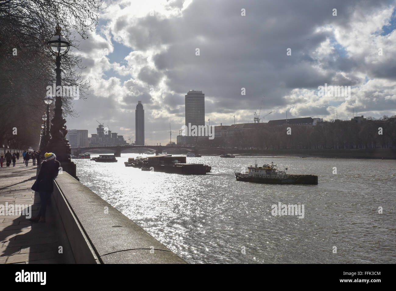 Westminster, London, UK. 15th February 2016. UK Weather London winter