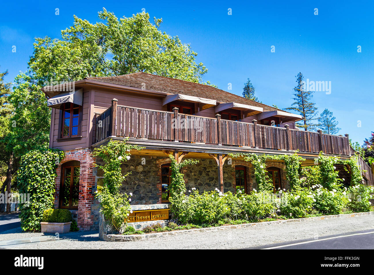 Chef Thomas Keller's The French Laundry in Yountville California Stock