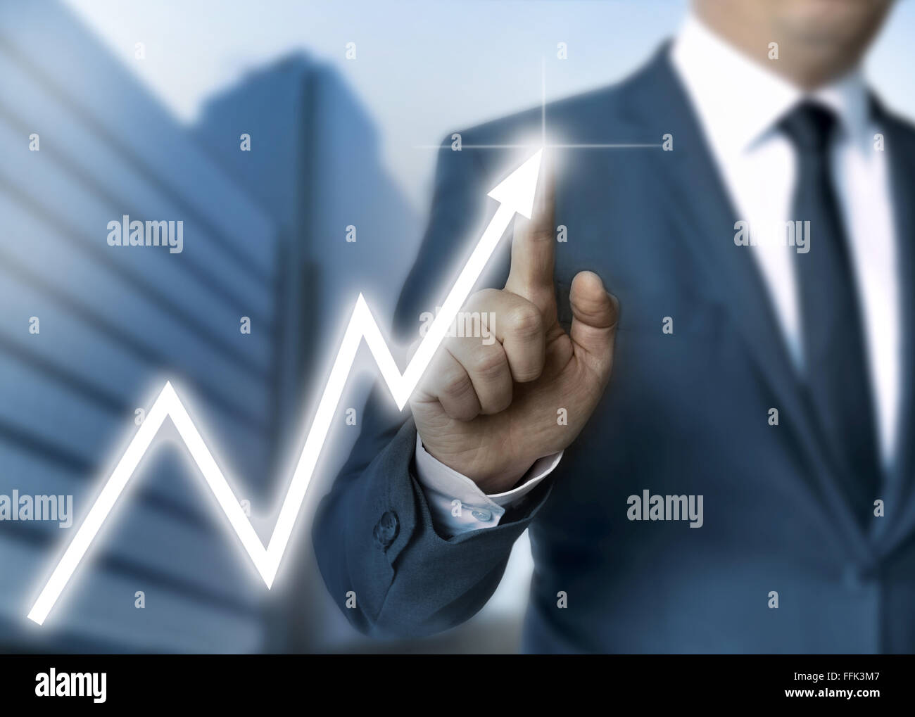 Profit chart man suit hi-res stock photography and images - Alamy