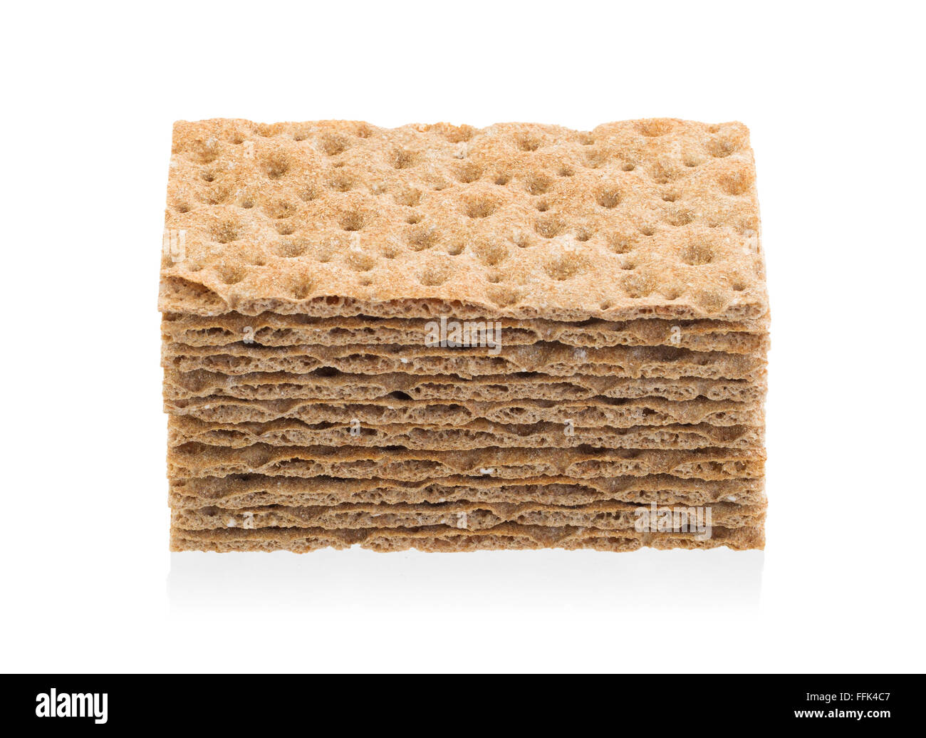 Stack of crackers (breakfast) isolated on a white background Stock ...