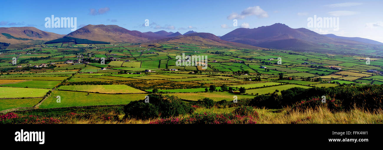 South Mournes, Co.Down Farming, Fields, Mourne Mountains, Walking, Hiking, Stock Photo