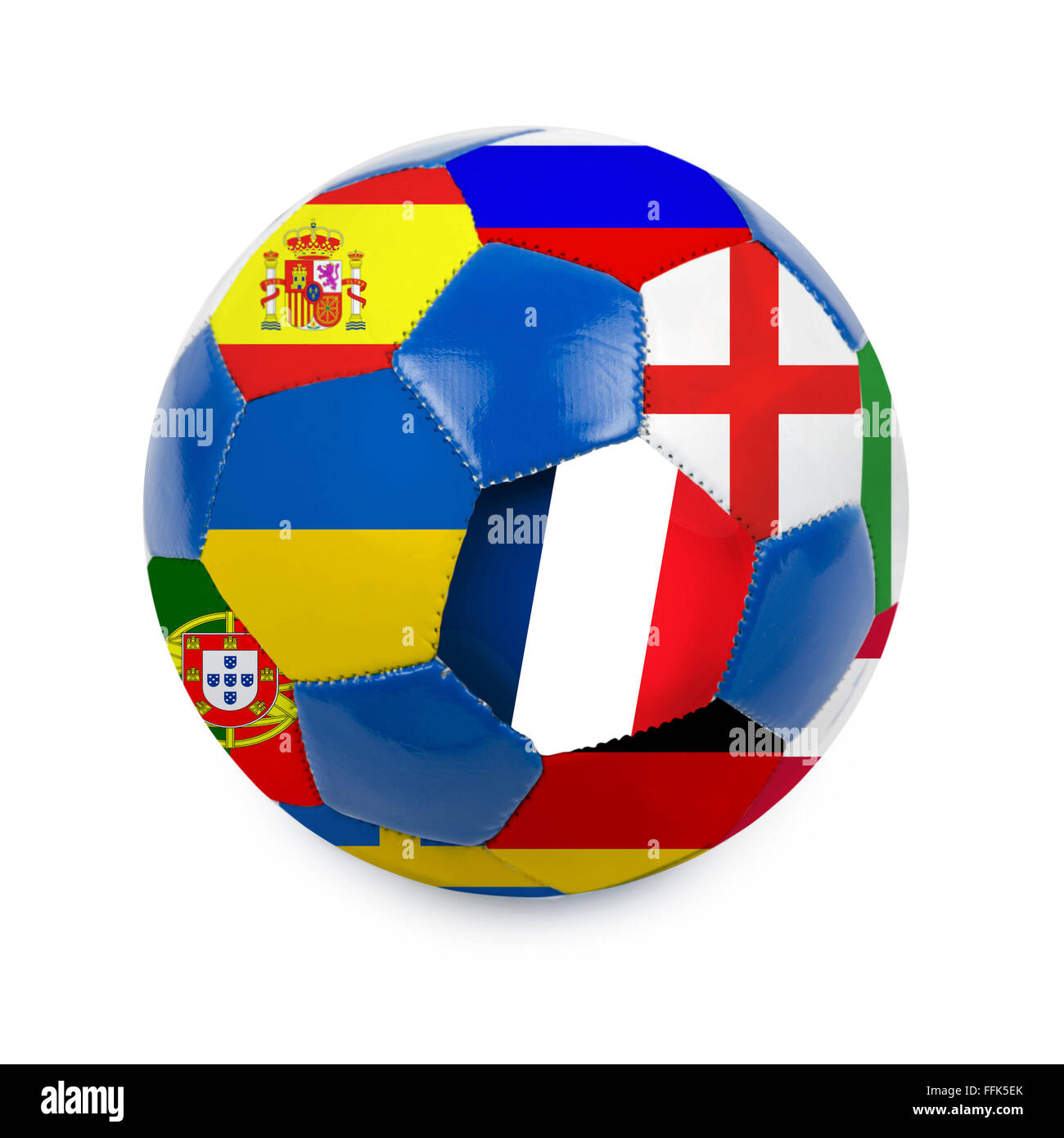 soccer ball with euro 2016 countries flags on a white background Stock Photo Alamy