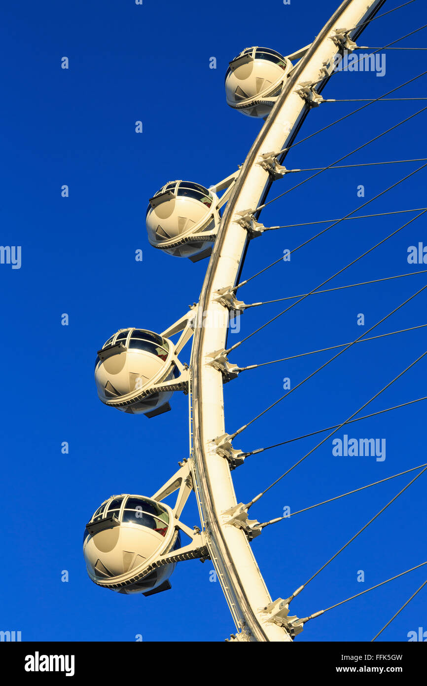 High Roller Ferris Wheel, The LINQ Hotel, Las Vegas, Nevada, USA Stock Photo