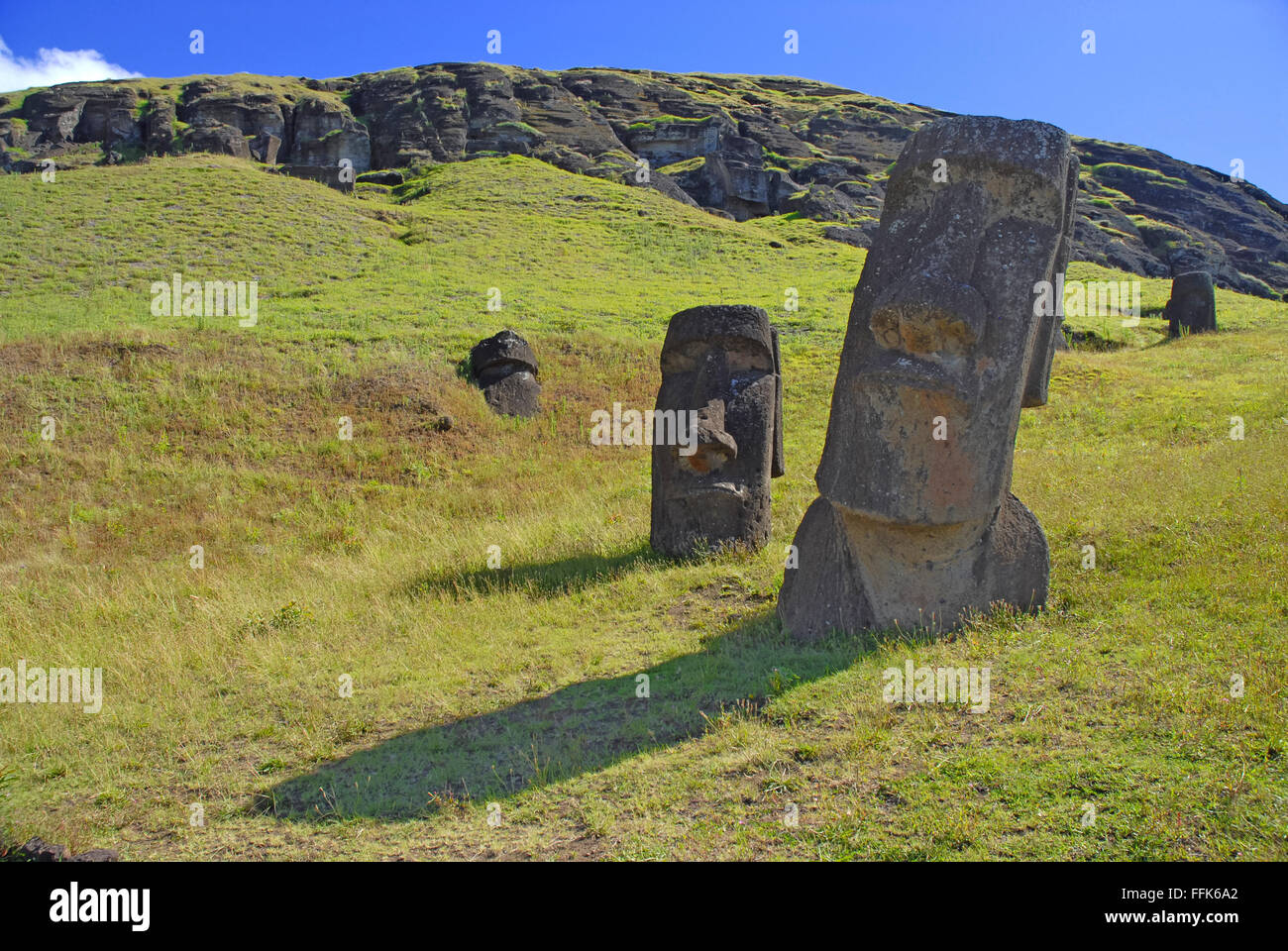 Moai stone statues, Rapa Nui, Easter Island, Chile Stock Photo Alamy
