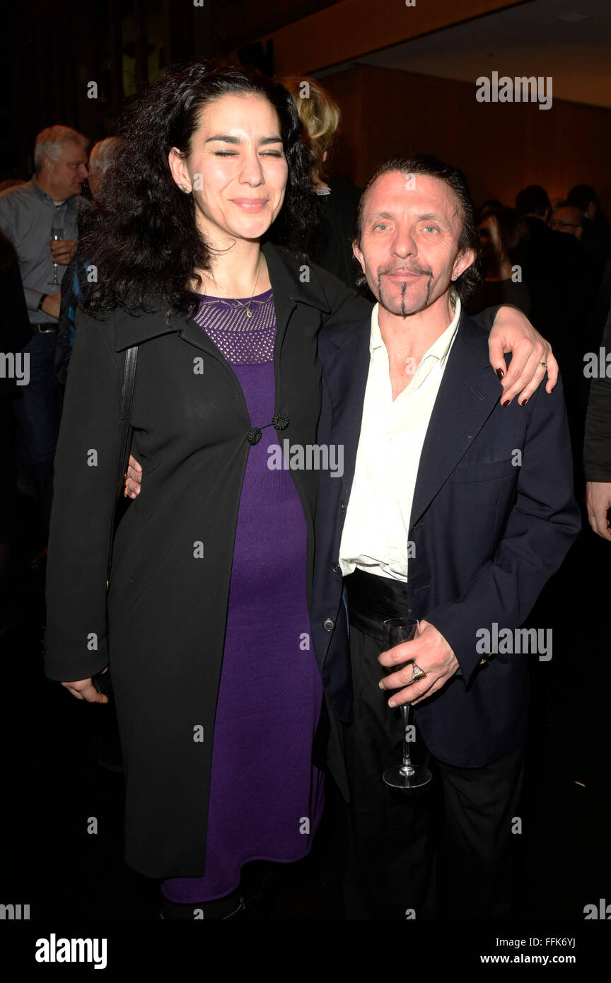 David Bennent and girlfriend Kavita at the NRW Reception 2016 during ...