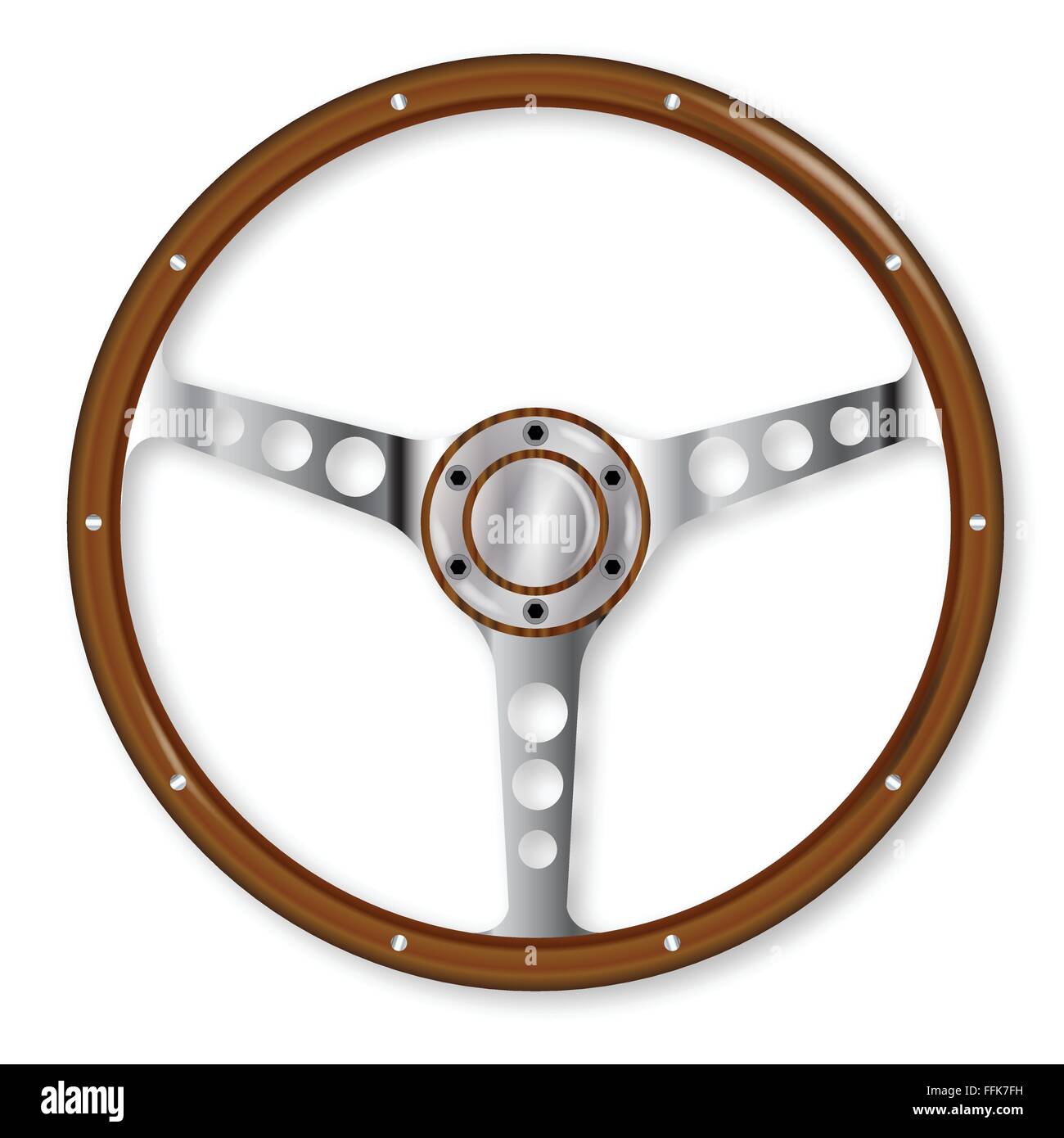 Aluminum spoked sports type steering wheel over a white background Stock Vector Image & Art Alamy