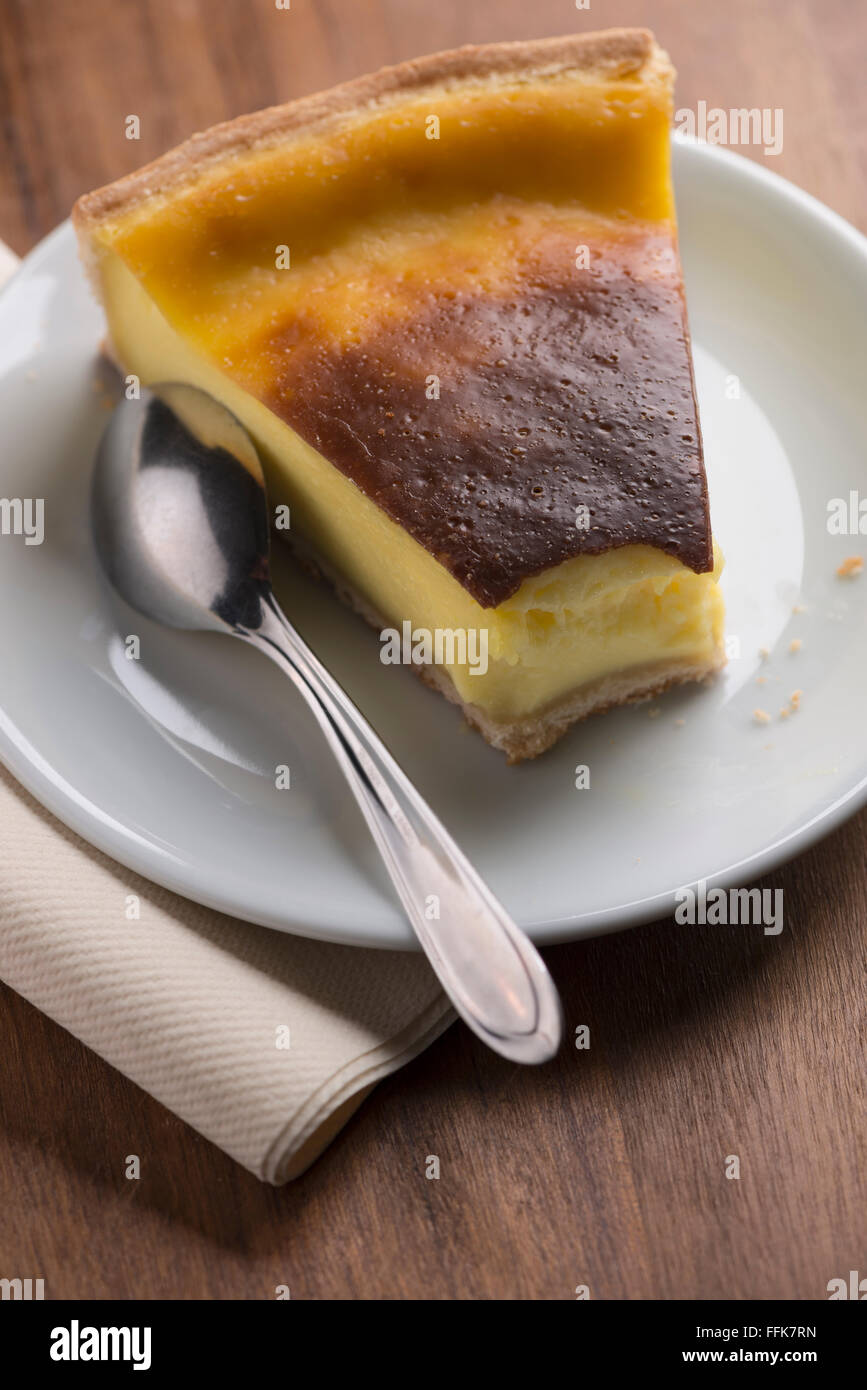 Classic French Sweet Flan Patissier In Baking Pan. Stock Photo by