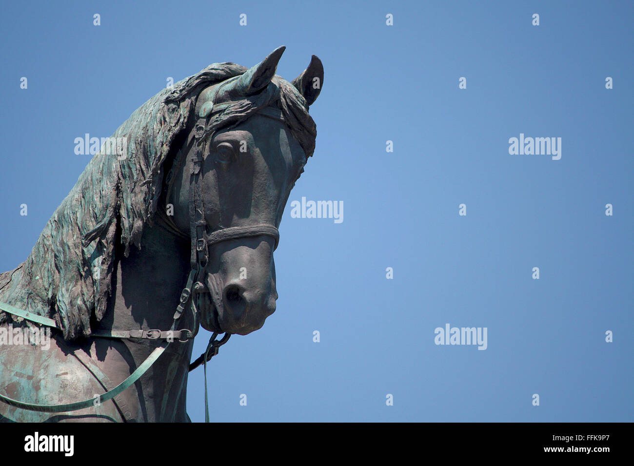 Giuseppe Garibaldi Statue at Gianicolo - Rome, Italy Stock Photo