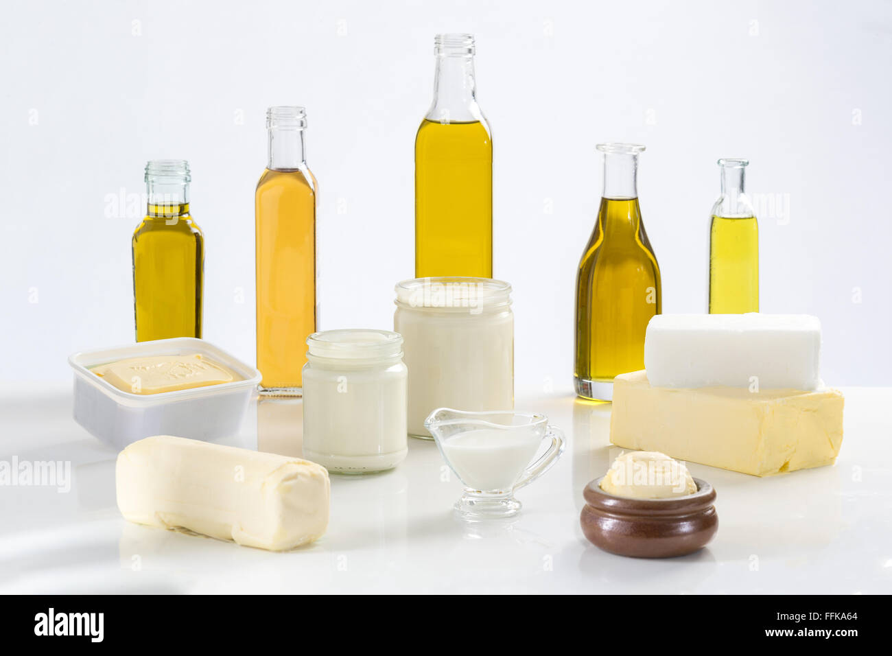 culinary variety of fats Stock Photo