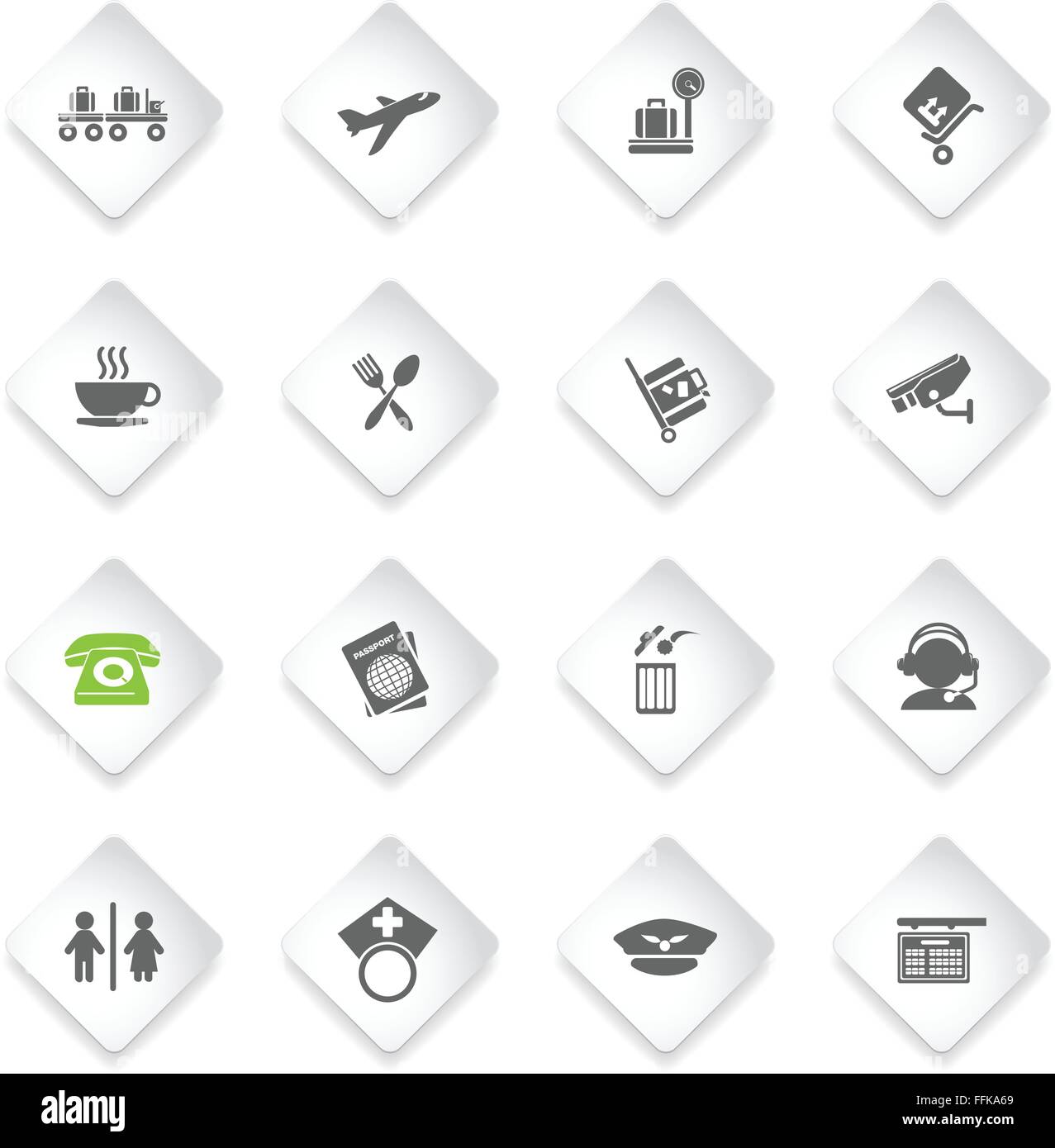 Airport icons set Stock Vector Image & Art - Alamy