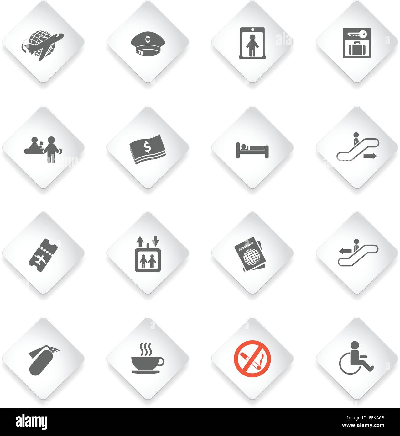 Airport icons set Stock Vector Image & Art - Alamy