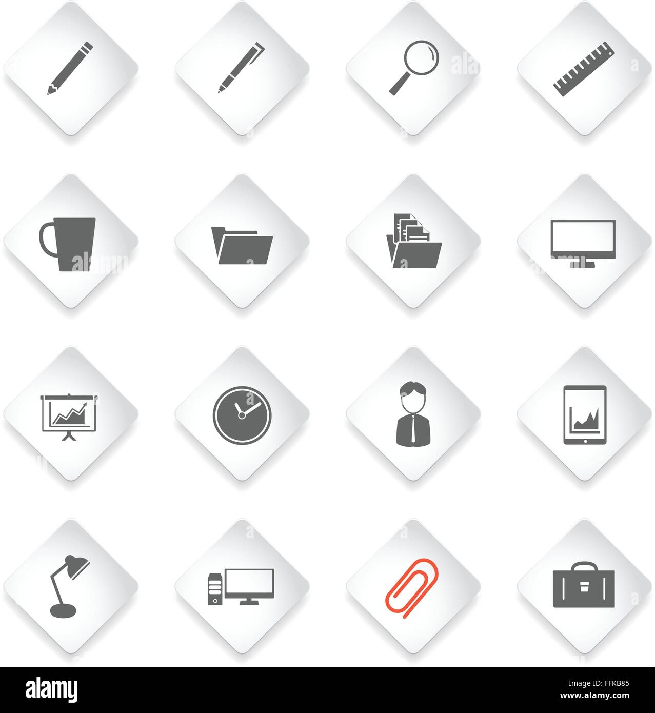 Office simply icons Stock Vector Image & Art - Alamy