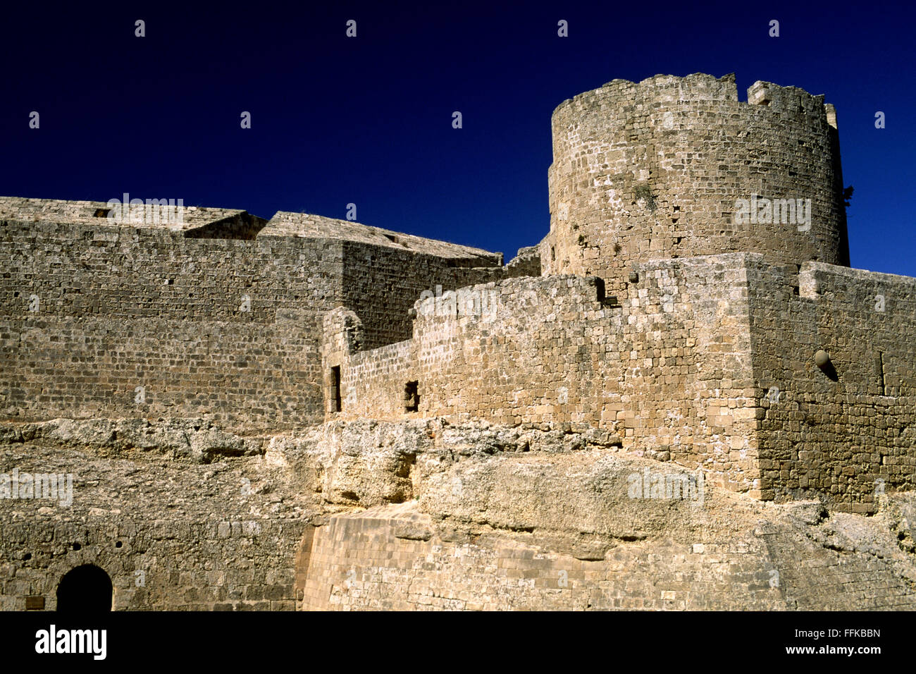 Greece, Dodecanese Islands, Rhodes, old town walls Stock Photo