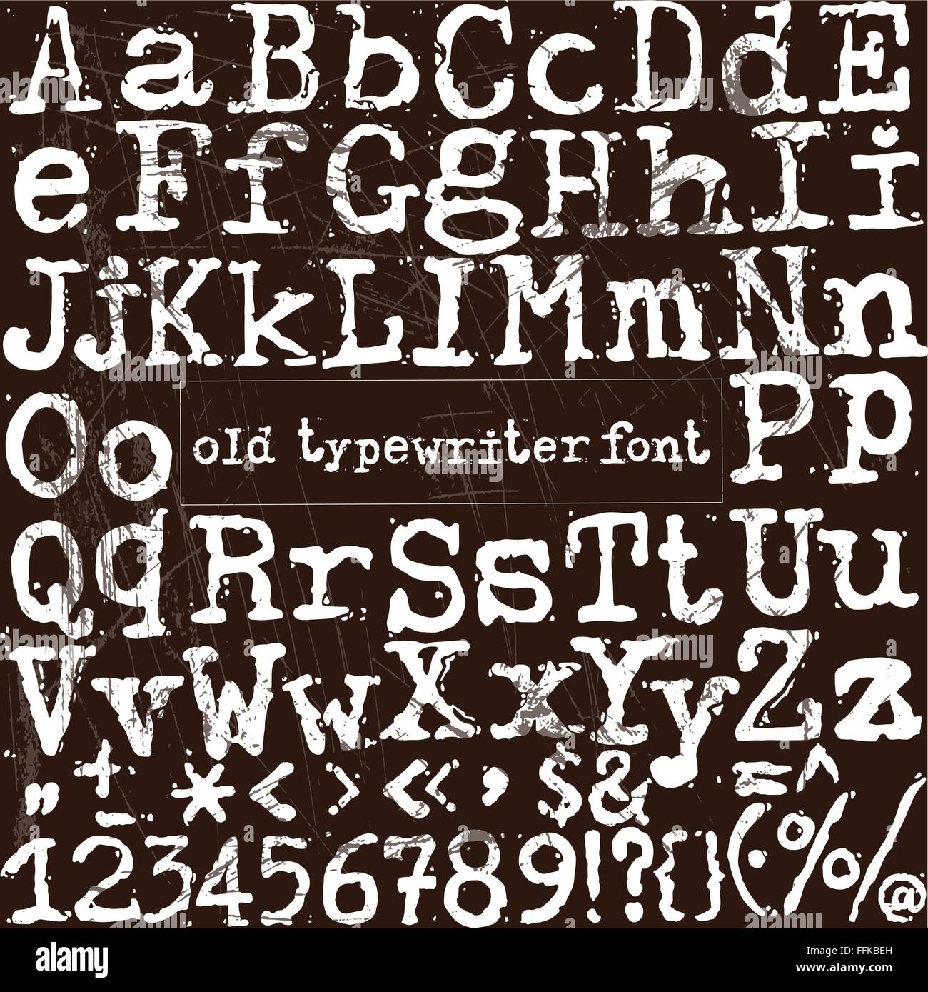 vector old typewriter font Stock Vector Image & Art Alamy