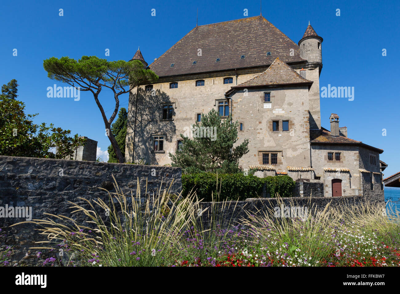 The Castle Of Yvoire France Yvoire Is Located On The South Shore Of the-castle-of-yvoire-france-yvoire-is-located-on-the-south-shore-of
